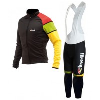 2015 Cinelli Fahrradbekleidung Radtrikot Satz Langarm und Lange Trägerhose Radtrikot Kaufen