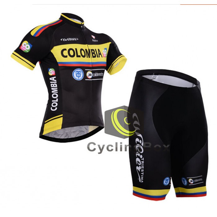 2015 Colombia Radbekleidung Radtrikot Kurzarm und Fahrradhosen Kurz Radtrikot Kaufen