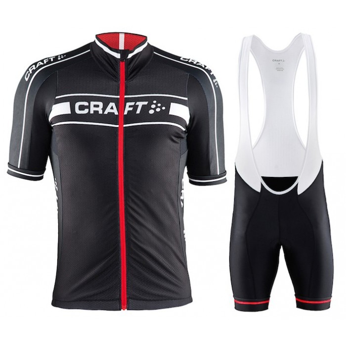 Craft Bike Grand Tour Schwarz-Rot 2015 Fahrradbekleidung Satz Fahrradtrikot Kurzarm Trikot und Kurz Trägerhose Radtrikot Kaufen