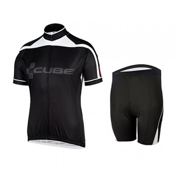2015 Cube schwarz Weiß Radbekleidung Radtrikot Kurzarm und Fahrradhosen Kurz Radtrikot Kaufen