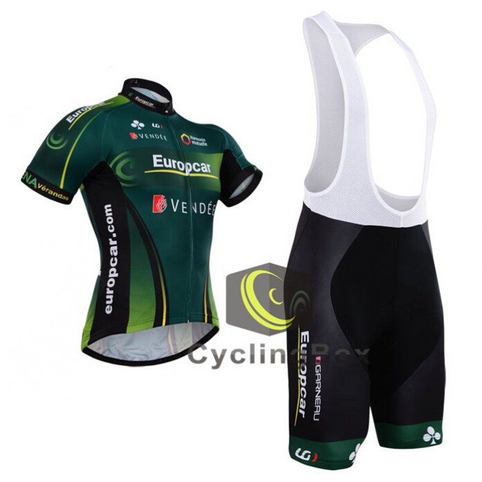 2015 Europcar Fahrradbekleidung Satz Fahrradtrikot Kurzarm Trikot und Kurz Trägerhose Radtrikot Kaufen
