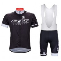 2015 Felt Fahrradbekleidung Satz Fahrradtrikot Kurzarm Trikot und Kurz Trägerhose schwarz Radtrikot Kaufen