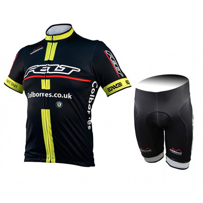 2015 Felt gelb Radbekleidung Radtrikot Kurzarm und Fahrradhosen Kurz Radtrikot Kaufen