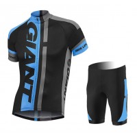 2015 Giant blau schwarz Radbekleidung Radtrikot Kurzarm und Fahrradhosen Kurz Radtrikot Kaufen