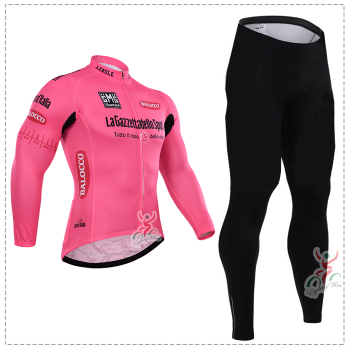 2015 Giro d'Italia Fahrradbekleidung Radtrikot Satz Langarm und Lange Fahrradhose Radtrikot Kaufen