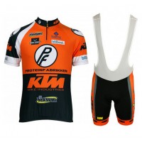 2015 KTM Fahrradbekleidung Satz Fahrradtrikot Kurzarm Trikot und Kurz Trägerhose orange Radtrikot Kaufen