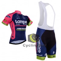 2015 Lampre Merida Fahrradbekleidung Satz Fahrradtrikot Kurzarm Trikot und Kurz Trägerhose Radtrikot Kaufen