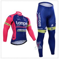 2015 Lampre Fahrradbekleidung Radtrikot Satz Langarm und Lange Fahrradhose Radtrikot Kaufen