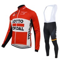 2015 Lotto Soudal Fahrradbekleidung Radtrikot Satz Langarm und Lange Trägerhose Radtrikot Kaufen
