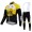 2015 Lotto Jumbo Fahrradbekleidung Radtrikot Satz Langarm und Lange Trägerhose Radtrikot Kaufen