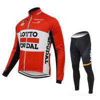 2015 Lotto Soudal Fahrradbekleidung Radtrikot Satz Langarm und Lange Fahrradhose Radtrikot Kaufen
