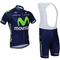 2015 Movistar Fahrradbekleidung Satz Fahrradtrikot Kurzarm Trikot und Kurz Trägerhose Radtrikot Kaufen