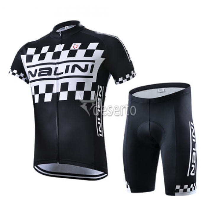 2015 Nalini Racing-Drapeau Schwarz Radbekleidung Radtrikot Kurzarm und Fahrradhosen Kurz Radtrikot Kaufen