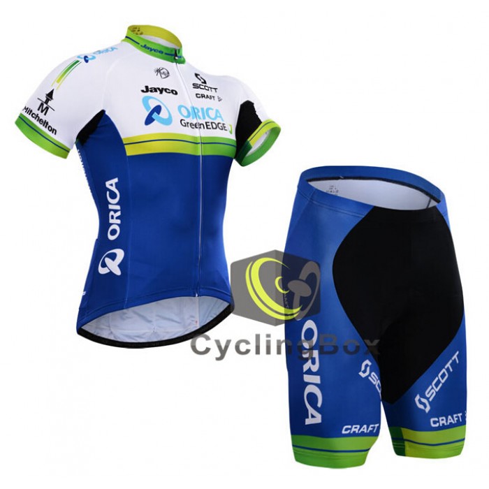 2015 ORICA GreenEDGE Radbekleidung Radtrikot Kurzarm und Fahrradhosen Kurz Radtrikot Kaufen