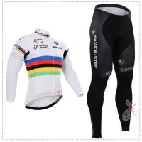 2015 Quick Step Fahrradbekleidung Radtrikot Satz Langarm und Lange Fahrradhose Radtrikot Kaufen