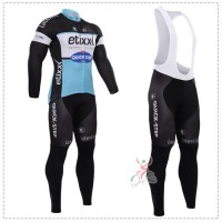 2015 ETIXX-QUICK STEP Fahrradbekleidung Radtrikot Satz Langarm und Lange Trägerhose Radtrikot Kaufen