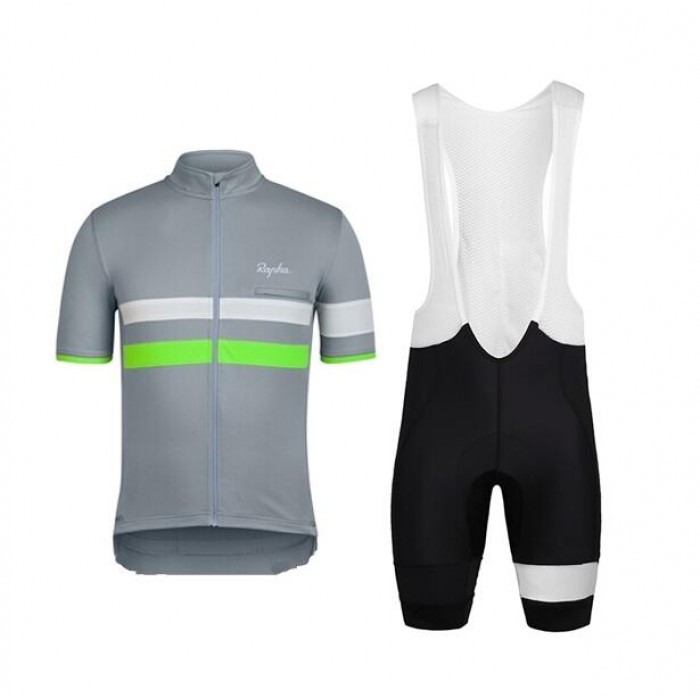 2015 Rapha Gris Fahrradbekleidung Satz Fahrradtrikot Kurzarm Trikot und Kurz Trägerhose Radtrikot Kaufen