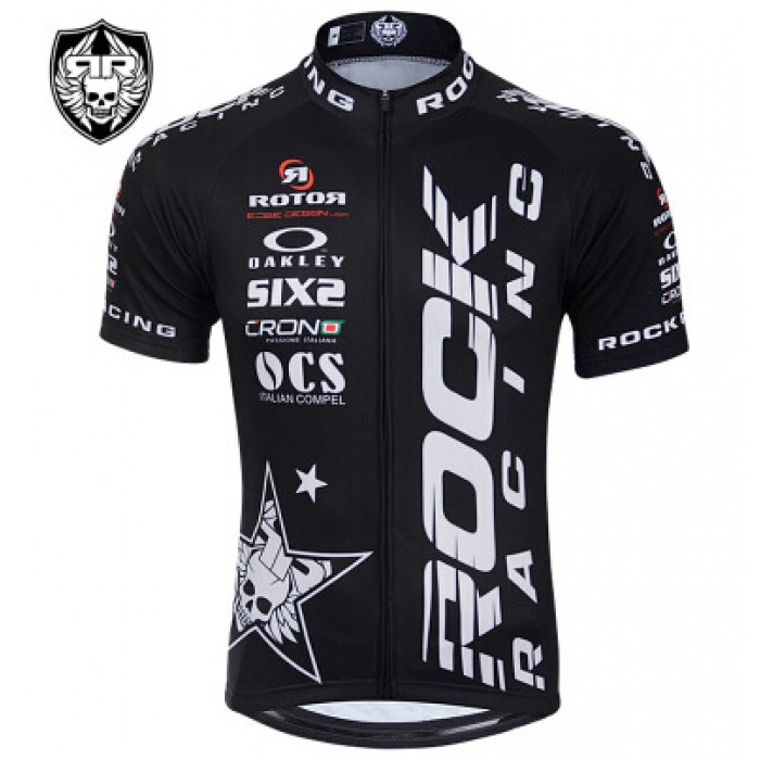 2015 Rock Racing Radtrikot Kurzarm schwarz Radtrikot Kaufen