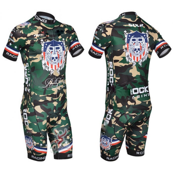 2015 Rock Racing Radbekleidung Radtrikot Kurzarm und Fahrradhosen Kurz Camouflage Radtrikot Kaufen