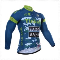 2015 Tinkoff Saxo Bank Camouflage Blau Fahrradtrikot Langarm Grün Radtrikot Kaufen