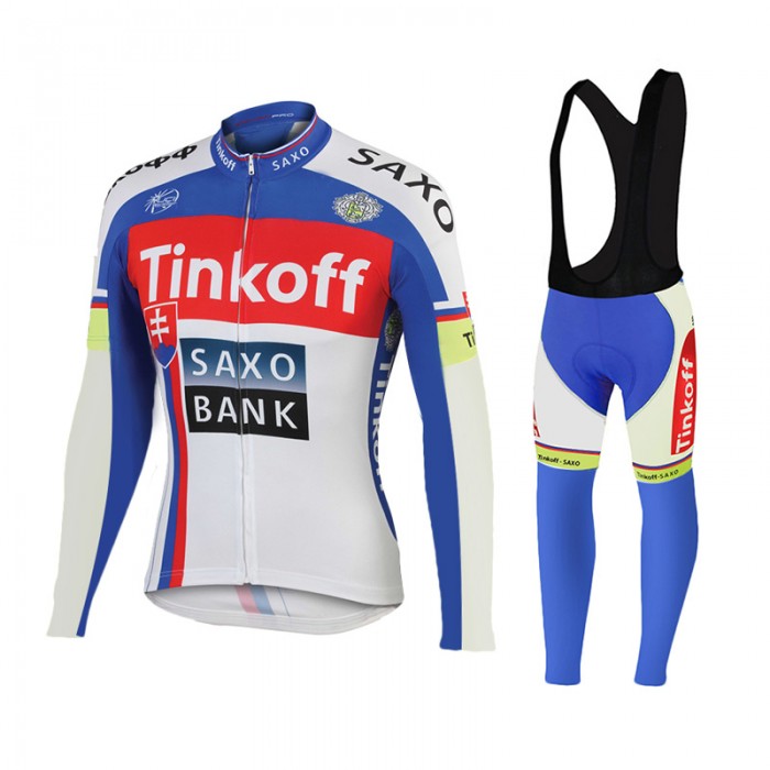 2015 Tinkoff Saxo Bank bleu Fahrradbekleidung Radtrikot Satz Langarm und Lange Trägerhose Radtrikot Kaufen 2015 Tinkoff Saxo Bank bleu Fahrradbekleidung Radtrikot Satz Langarm und Lange Trägerhose Radtrikot Kaufen