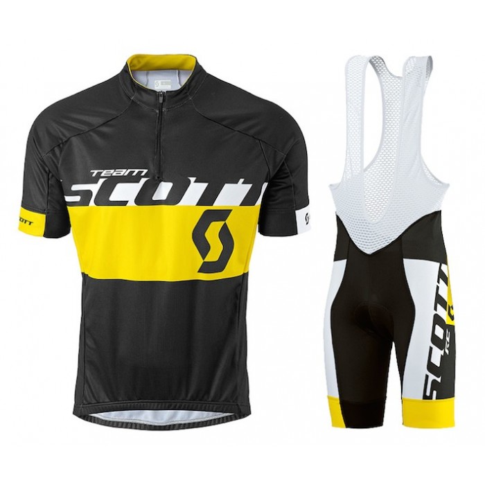 2015 Proteam Scott Schwarz-Gelb Fahrradbekleidung Satz Fahrradtrikot Kurzarm Trikot und Kurz Trägerhose Radtrikot Kaufen 2015 Proteam Scott Schwarz-Gelb Fahrradbekleidung Satz Fahrradtrikot Kurzarm Trikot und Kurz Trägerhose Radtrikot Kaufen