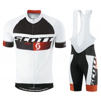 2015 Scott RC Pro Schwarz-Weiß-Rot Fahrradbekleidung Satz Fahrradtrikot Kurzarm Trikot und Kurz Trägerhose Radtrikot Kaufen