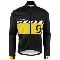 2015 SCOTT RC Fahrradtrikot Langarm Schwarz/Gelb Radtrikot Kaufen