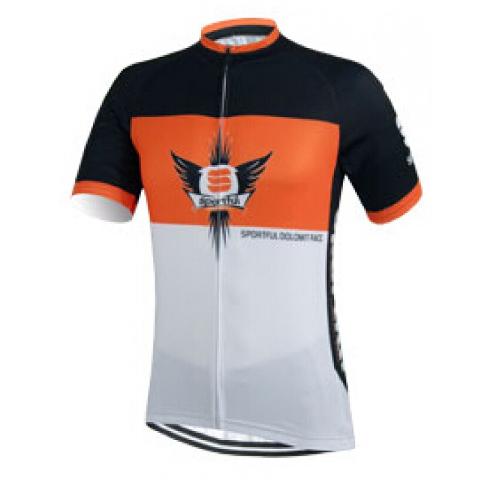 2015 Sportful Weiß Schwarz orange Radtrikot Kurzarm Radtrikot Kaufen