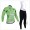 2015 Tour de France vert Fahrradbekleidung Radtrikot Satz Langarm und Lange Trägerhose Radtrikot Kaufen