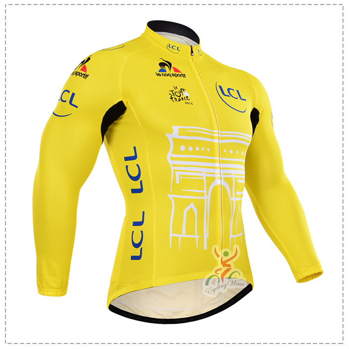 2015 Tour de France Fahrradtrikot Langarm jaune Radtrikot Kaufen