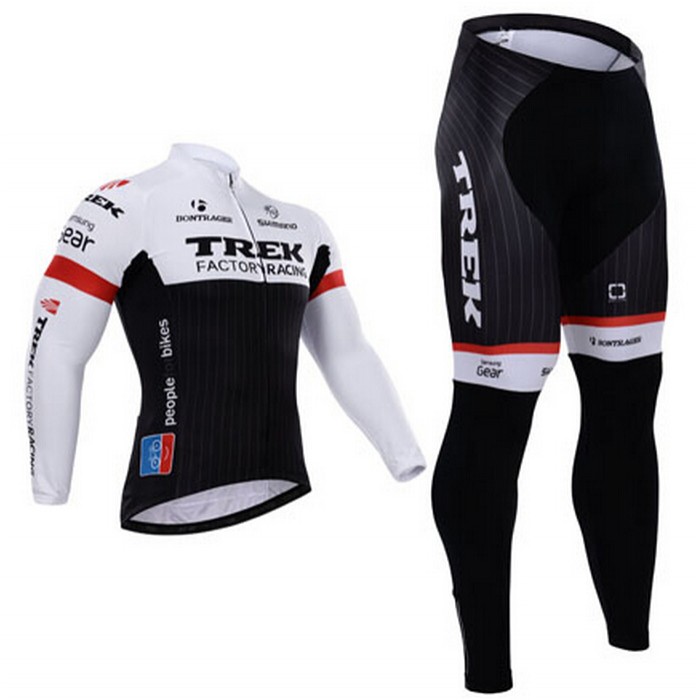 2015 Trek Fahrradbekleidung Radtrikot Satz Langarm und Lange Fahrradhose Radtrikot Kaufen