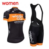 2015 Wiggle Damen Fahrradbekleidung Satz Fahrradtrikot Kurzarm Trikot und Kurz Trägerhose Radtrikot Kaufen