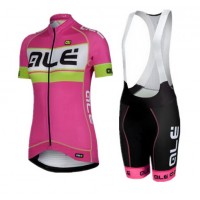 2015 ALE Damen rose Fahrradbekleidung Satz Fahrradtrikot Kurzarm Trikot und Kurz Trägerhose Radtrikot Kaufen