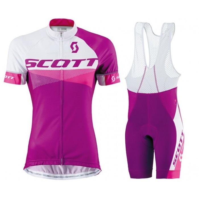 2015 Scott Weiß-Violet Damen Fahrradbekleidung Satz Fahrradtrikot Kurzarm Trikot und Kurz Trägerhose Radtrikot Kaufen 2015 Scott Weiß-Violet Damen Fahrradbekleidung Satz Fahrradtrikot Kurzarm Trikot und Kurz Trägerhose Radtrikot Kaufen
