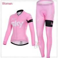 2015 sky Damen Cycling Fahrradbekleidung Radtrikot Satz Langarm und Lange Fahrradhose Radtrikot Kaufen