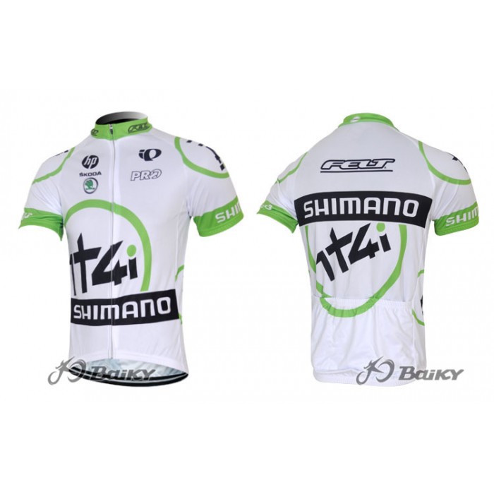 2012 Shimano 1t4iRadtrikot Kurzarm Weiß Grün Radtrikot Kaufen