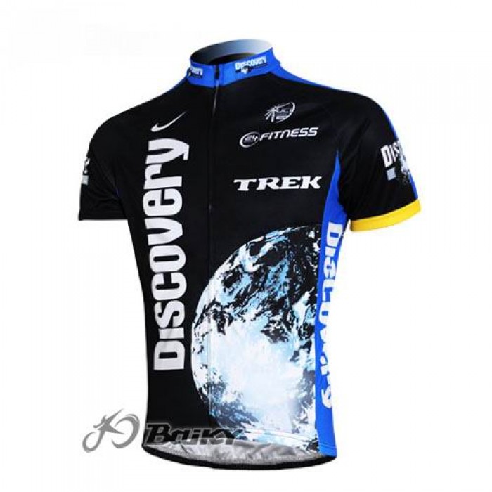 Discovery Channel Trek Pro Team Radtrikot Kurzarm Schwarz Blau Radtrikot Kaufen