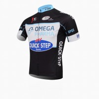 2014 Omega Pharma Quick Step Radtrikot Kurzarm Schwarz Radtrikot Kaufen