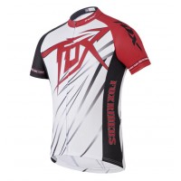 2014 Fox Bike Team Radtrikot Kurzarm Weiß Rot Radtrikot Kaufen