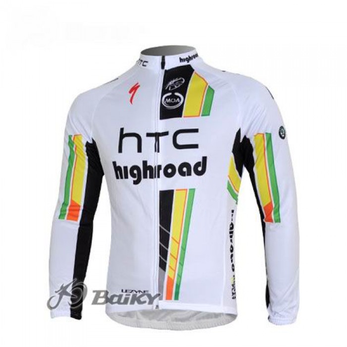 HTC-Highroad Pro Team Fahrradtrikot Langarm Weiß Grün Radtrikot Kaufen HTC-Highroad Pro Team Fahrradtrikot Langarm Weiß Grün Radtrikot Kaufen