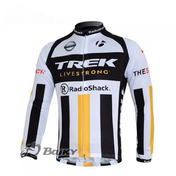 RadioShack Trek Nissan Livestrong Fahrradtrikot Langarm Weiß Schwarz Gelb Radtrikot Kaufen RadioShack Trek Nissan Livestrong Fahrradtrikot Langarm Weiß Schwarz Gelb Radtrikot Kaufen
