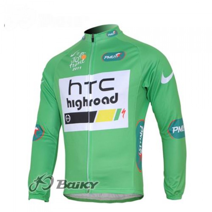 HTC-Highroad Pro Team Fahrradtrikot Langarm Grün Radtrikot Kaufen
