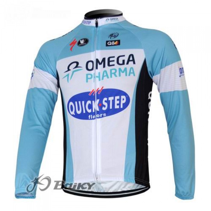Omega Pharma Quick Step Pro Team Fahrradtrikot Langarm Blau Weiß Radtrikot Kaufen Omega Pharma Quick Step Pro Team Fahrradtrikot Langarm Blau Weiß Radtrikot Kaufen
