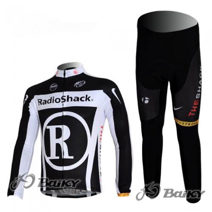 RadioShack Trek Nissan Radbekleidung Satz Fahrradtrikot Langarm und Lang Radhose Schwarz Radtrikot Kaufen