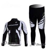 Cannondale Pro Team Radbekleidung Satz Fahrradtrikot Langarm und Lang Radhose Schwarz Weiß Radtrikot Kaufen