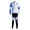 Pinarello Pro Team Radbekleidung Satz Fahrradtrikot Langarm und Lang Radhose Weiß Blau Radtrikot Kaufen