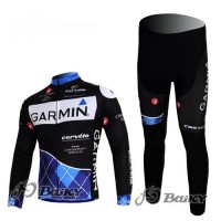 Garmin Cervelo Pro Team Radbekleidung Satz Fahrradtrikot Langarm und Lang Radhose Schwarz Radtrikot Kaufen