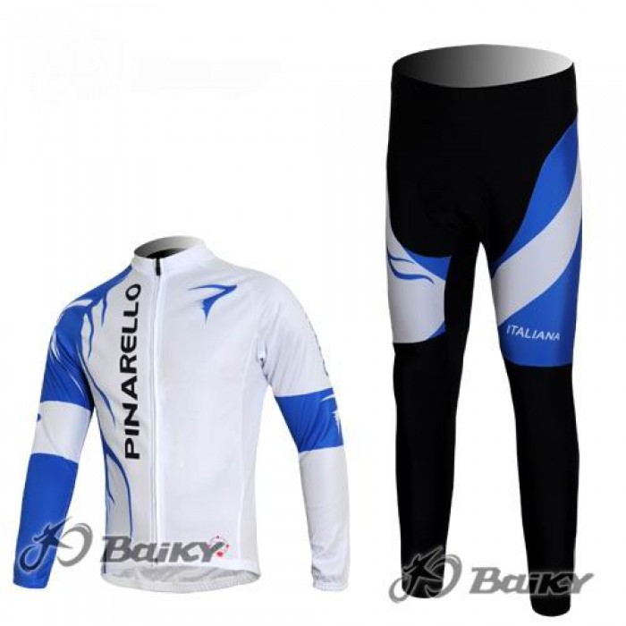 Pinarello Pro Team Radbekleidung Satz Fahrradtrikot Langarm und Lang Radhose Weiß Blau Radtrikot Kaufen Pinarello Pro Team Radbekleidung Satz Fahrradtrikot Langarm und Lang Radhose Weiß Blau Radtrikot Kaufen