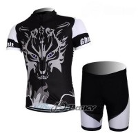Ghost Wolf Radbekleidung Radtrikot Kurzarm und Fahrradhosen Kurz Schwarz Radtrikot Kaufen